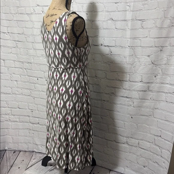 Athleta Brown and Pink Patterned Midi Dress - Picture 4 of 8